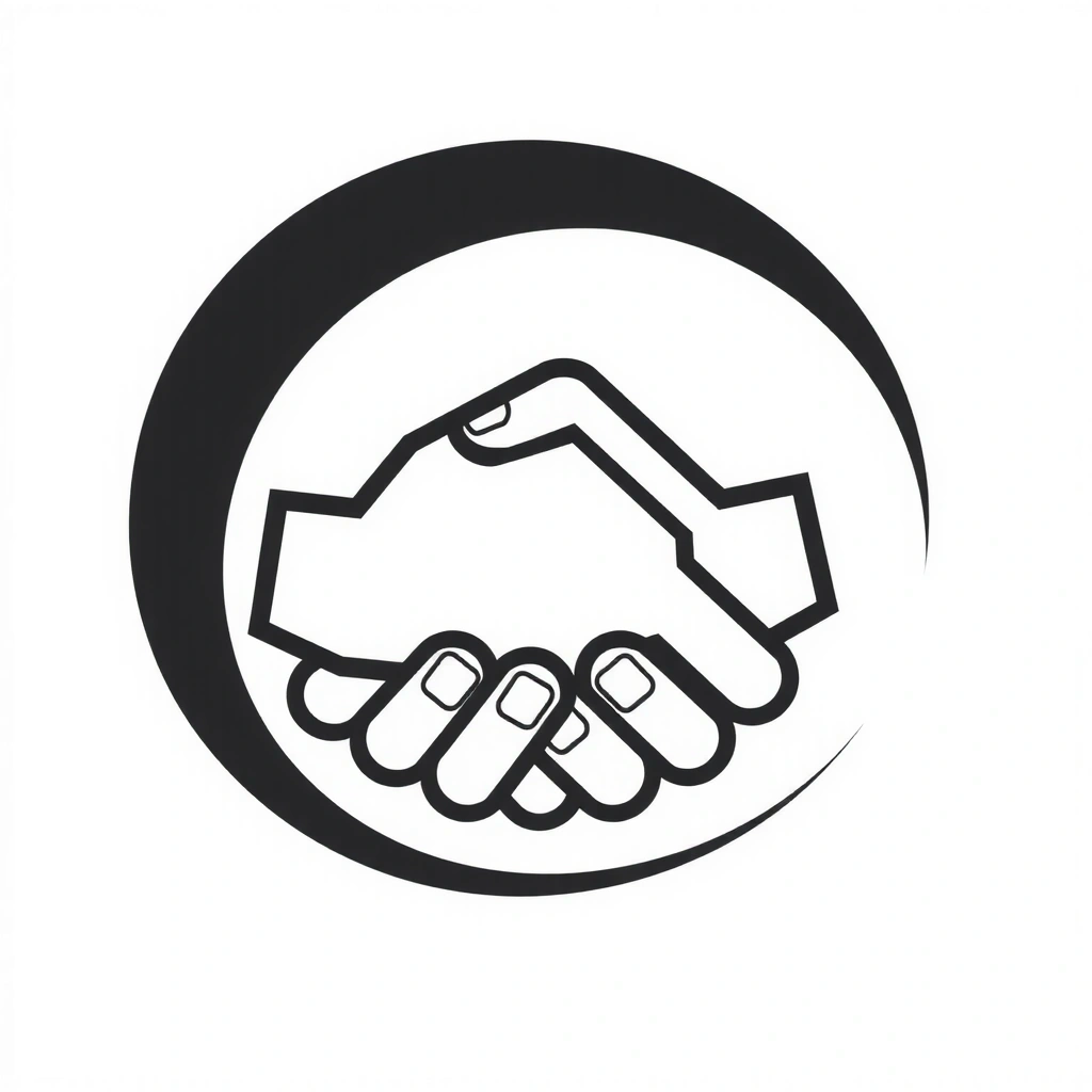 Handshake icon symbolizing ethical sourcing