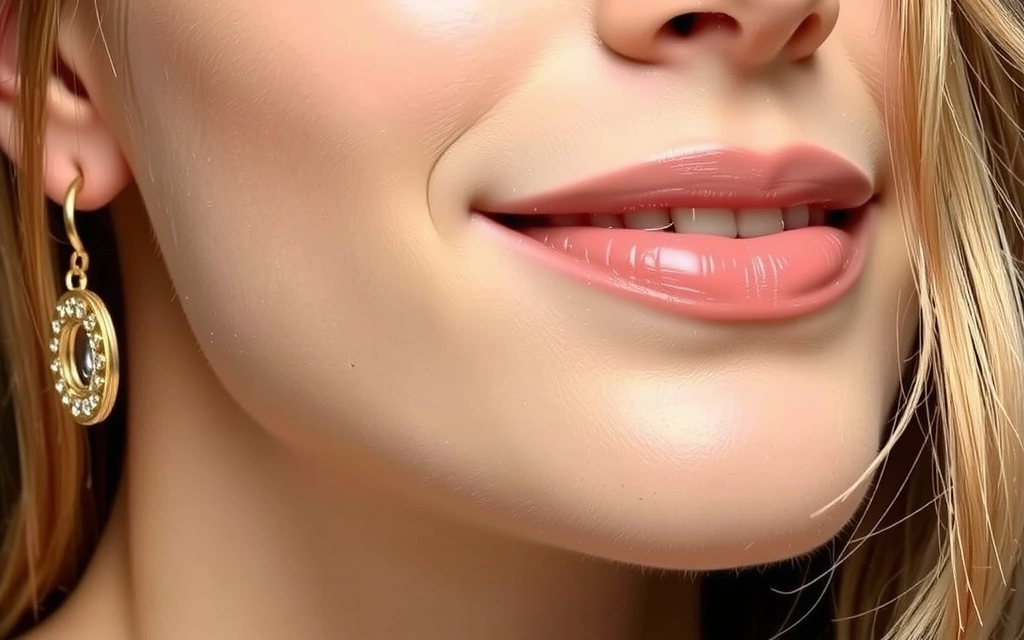 Close-up of a woman's radiant skin, showing natural beauty and skincare.